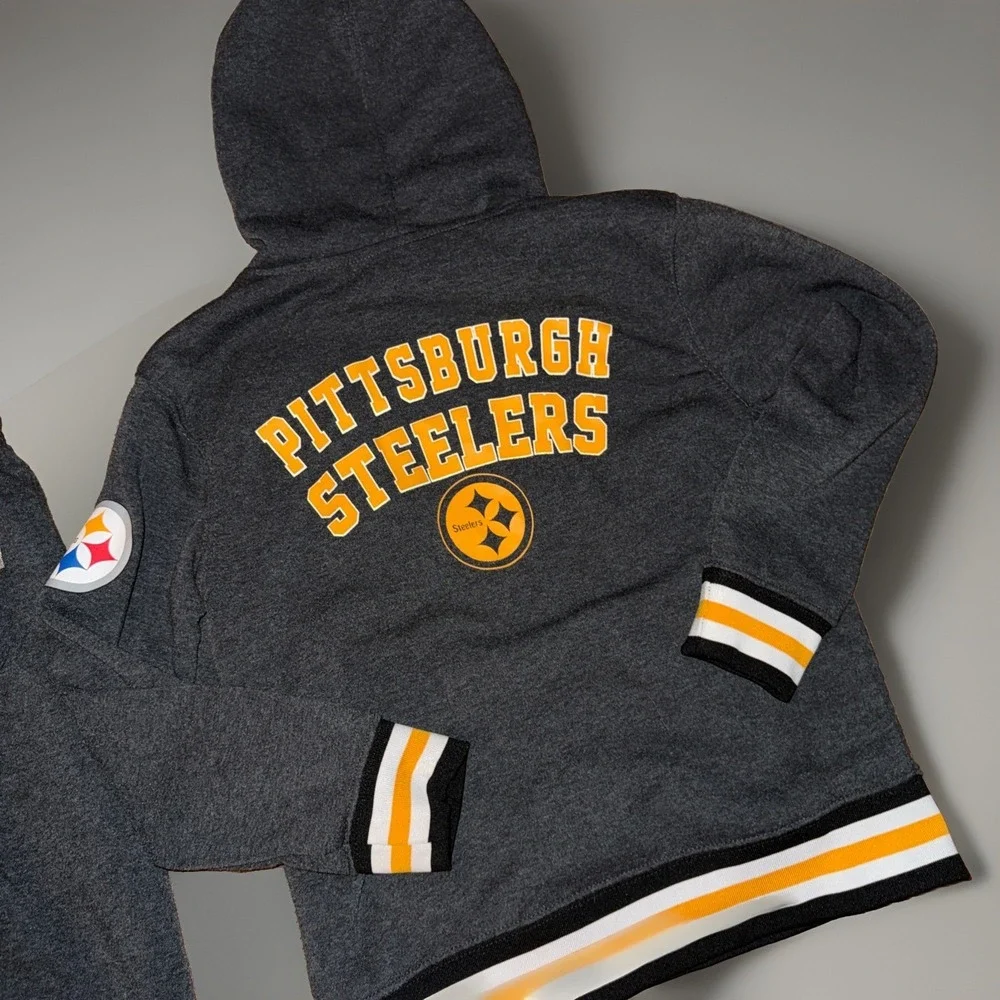 Pittsburgh Steelers Nfl Apparel Youth M 10/12 Hoodie & Pants Set‎ Outfit Gray